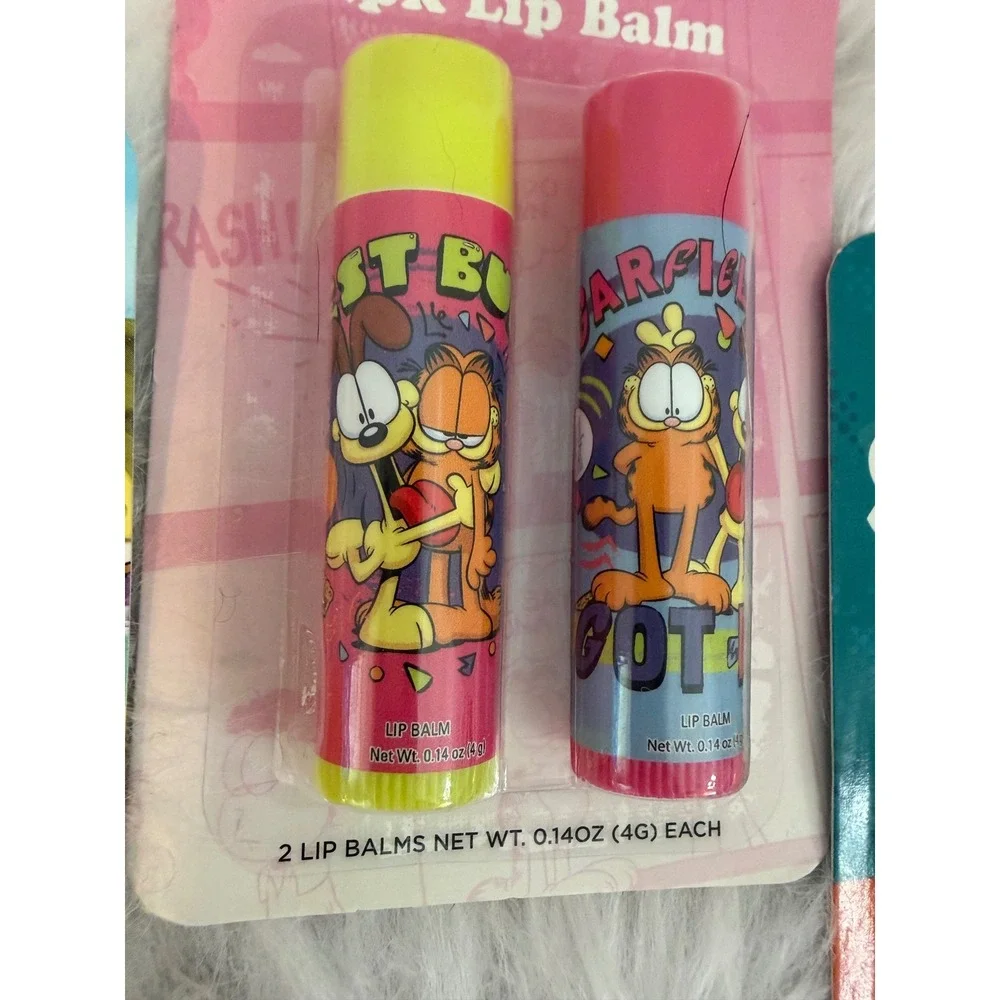 Nickelodeon SpongeBob Garfield The Smurfs Lip Balm 2pk Sets Lot of 3 New